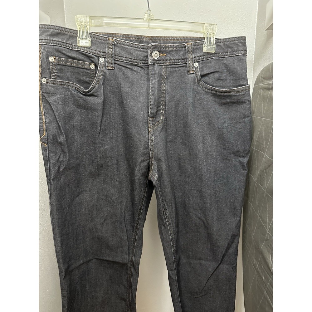 PrAna Pants Mens 35x32 Blue Slim Fit Organic Cotton Stretch Casual Jeans Outdoor - Picture 3 of 7